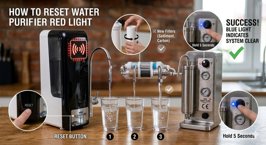 water purifier red light blinking