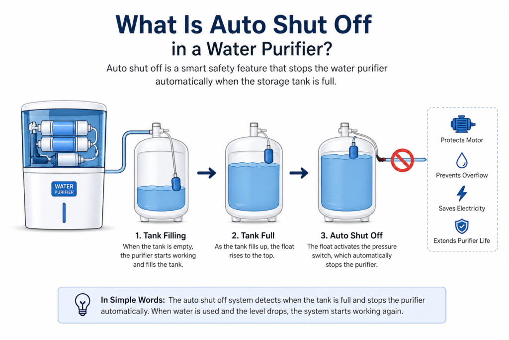 water purifier auto shut off problem