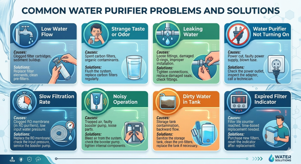 water purifier issues and troubleshooting solutions