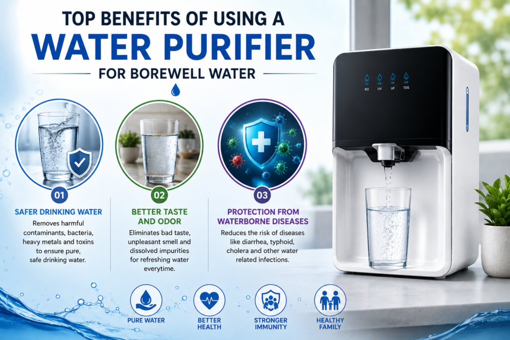 Benefits of Using a Water Purifier for Borewell Water