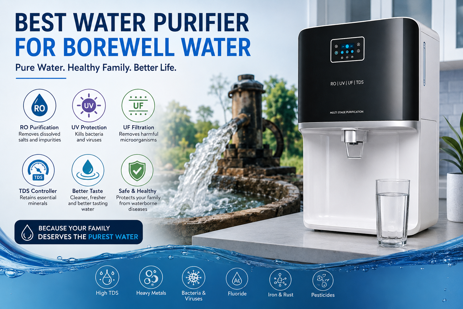 You are currently viewing Best Water Purifier for Borewell Water